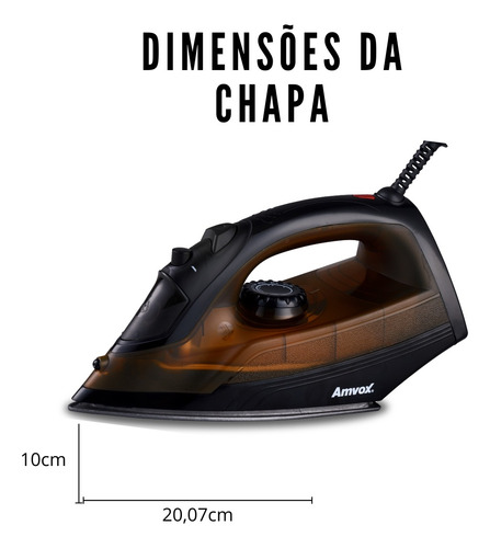 Ferro De Passar Á Vapor Amvox Af 1606 1250w 127v