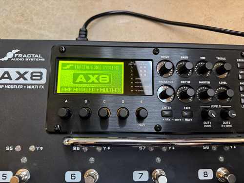 Pedaleira Fractal Audio Systems Ax8 Multi Fx Amp Modeler Preto