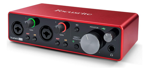 Interfaz De Audio Usb Con Monitores De Estudio Y Paneles Acú