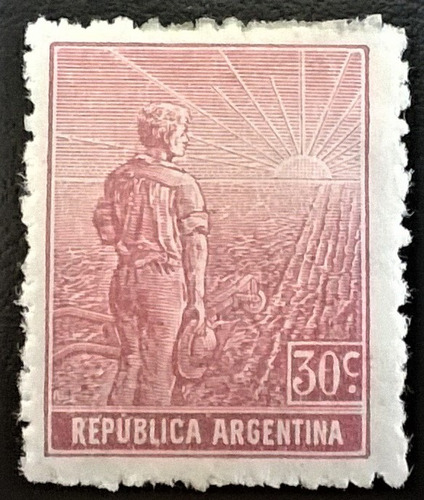 Argentina, Sello Gj 347 Labrador 30c Alemán 12 Nuevo L13204