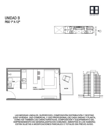 Venta De Departamento 1 Ambiente Con Balcón En San Cristóbal