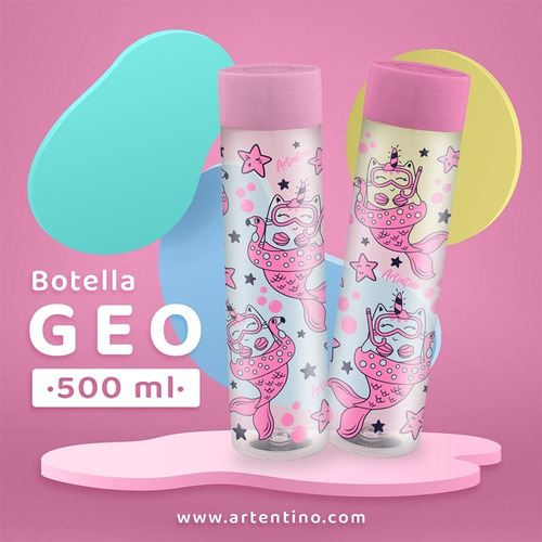 Imagen 2 de 6 de 2 Botella Deportiva Agua Infantil Mujer Hombre Artentino