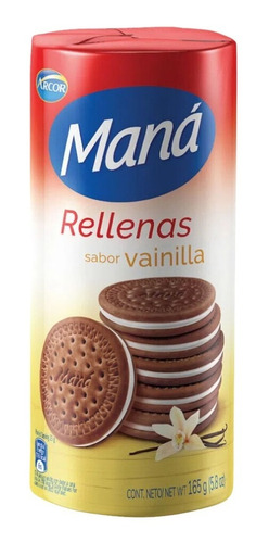 Galletitas Maná Rellena Vainilla 165g X6un- Full7x24