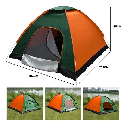 Carpa Igloo 3/4 Personas Camping Impermeable Liviana + Bolso