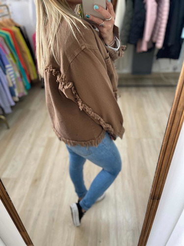 Imagen 3 de 10 de Campera Oversize Camisaco Gabardina Mujer The Big Shop