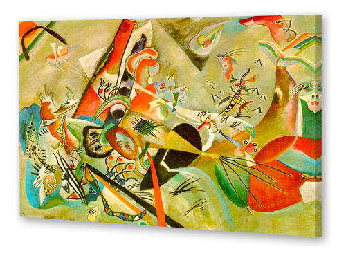 Cuadro 60x90cm Kandinsky In Grey En Gris Pintura Arte