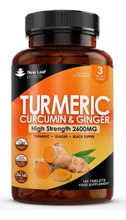 Turmeric Curcuma + Jengibre 2600 Mg Artritis