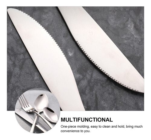 Cuchillo De Acero Inoxidable, Tenedor, Cuchara, Carne