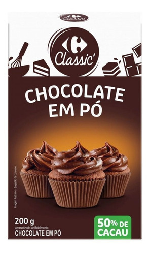 Chocolate Em Pó 50% Cacau Carrefour Classic 200 G
