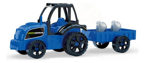 Tractor con remolque Two Bois Agro Livestock, color azul