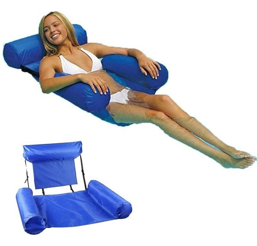 Tumbona Inflable Plegable Para El Agua Cama Silla Flotador .