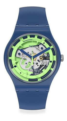 Reloj Mujer Swatch Suon147 Cuarzo 41mm Pulso Azul En