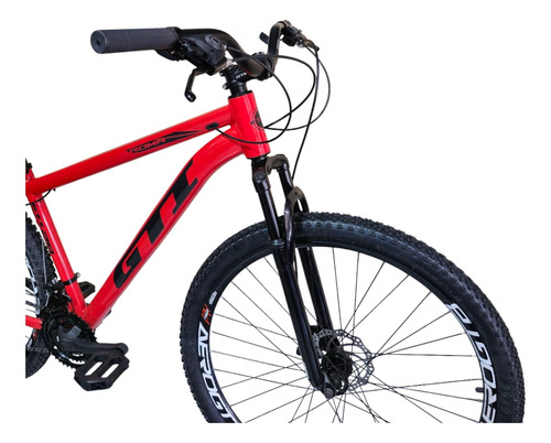Bicicleta Aro 29 Gti Roma Quadro Alm 21v Basica Freio Disco Vermelho/preto 15