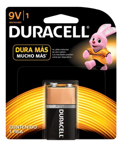 Batería Alcalina Duracell Blíster 9v