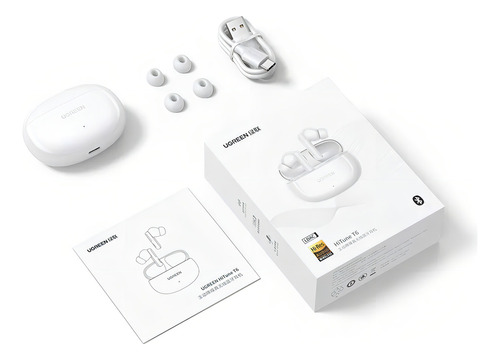Cancela los auriculares. Active Noise Ugreen Hitune T6, 30 horas, luz blanca y roja