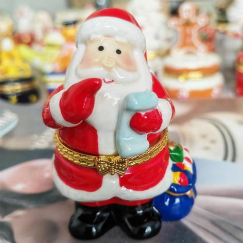 3 Joyero Navideño Con Bisagras Para Decoración Papá Noel