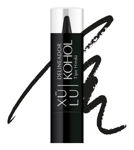 Delineador Kohol Tipo Hindú Xúlu Cosméticos Z382 Color 1- Negro