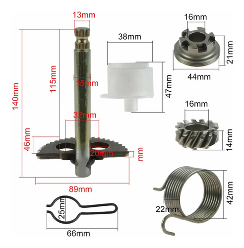 Kit De Arranque Yamaha Pw50. Respuesto, Pata De Arranque