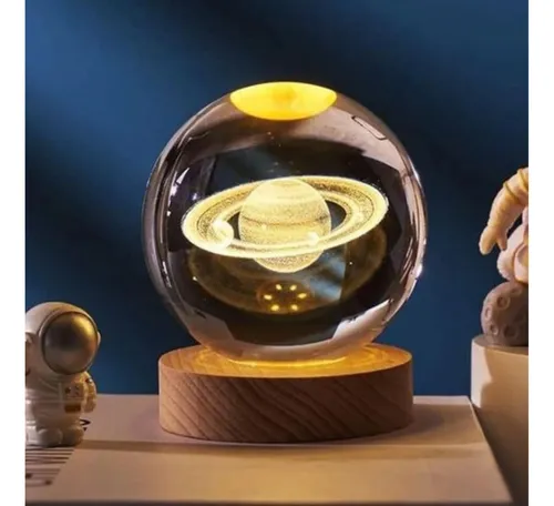 Lámpara Led 3d Esfera Proyector Saturno+obsequio Astronauta