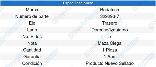 Maza Rueda Trasera Endeavor 04-11 Rodatech 5633543