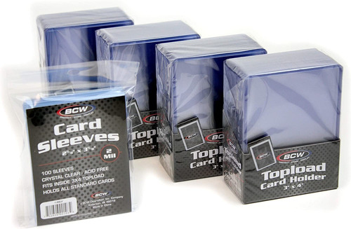 Bcw 100-count Card Toploaders And Card Sleeves