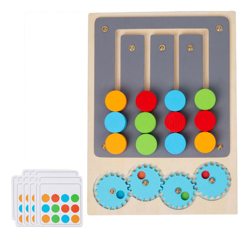 Rompecabezas De Colores Deslizantes Con 25 Cartas Juguete De