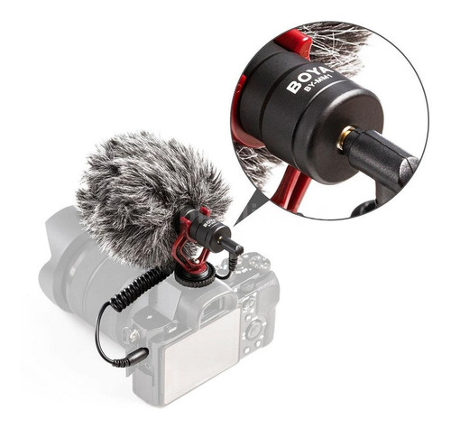 Imagen 7 de 9 de Microfono Boya Condensador Unidireccional Mm1 Exterior Dslr