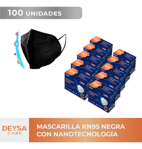 Mascarillas Kn95, Con Nanotecnología, 10 Cajas (100 Un)