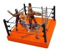 Comprar Ring De Lucha Libre Con 4 Muñecos Luchadores Con Accesorios