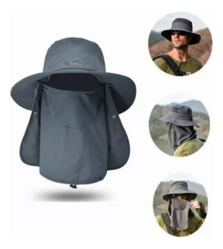 Gorro Pescador Protección Seca Uv Integral Rostro Y Nuca/lit