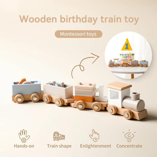 Dp Tren De Madera For Cumpleaños De Niños