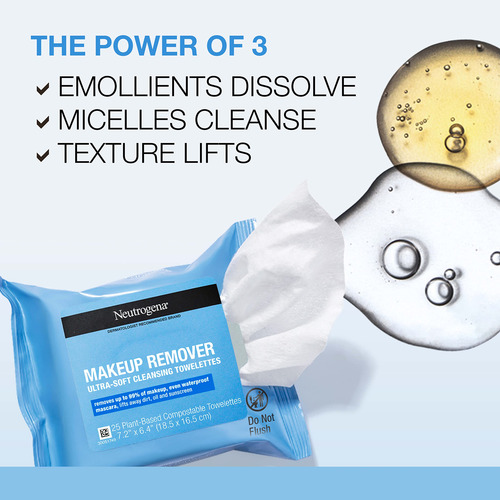 Towelettes De Limpeza Facial Para Removedor De Maquiagem Neu