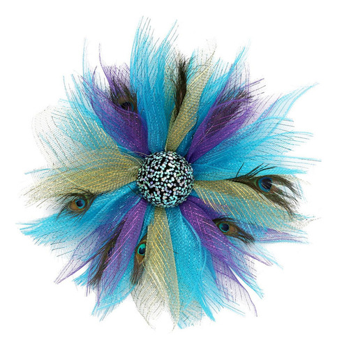 Corona De Plumas De Pavo Real For Colgar En Primavera Para