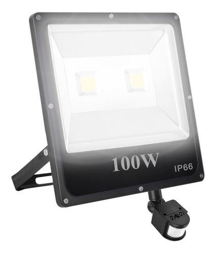 Reflector Led 100w Sensor De Movimiento Exterior Ip66 Frio