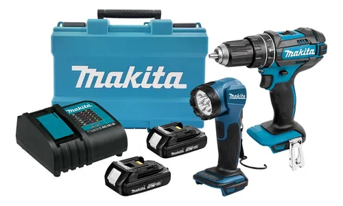 Rotomartillo Atornillador 18v Makita Dhp482sye linterna Led