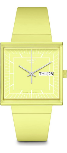 Swatch Reloj Casual Unisex Cuarzo Biocerámico Amarillo ¿y Si