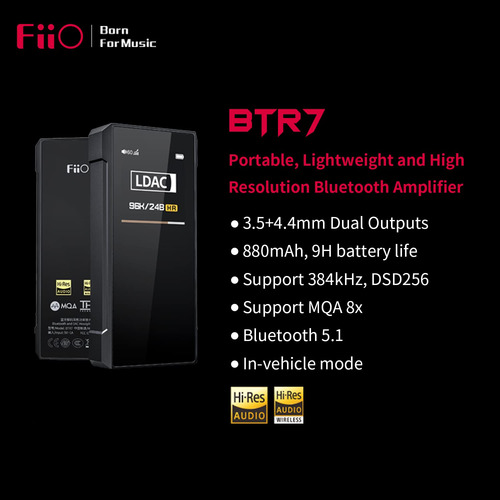 Amplificador De Auriculares Y Receptor Bluetooth Fiio Btr7 D