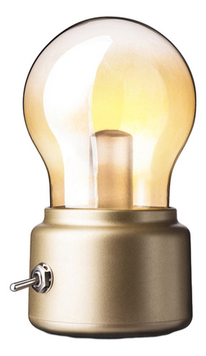 Lámpara De Mesa Retro Con Bombilla Led Y Luces De Noche Con