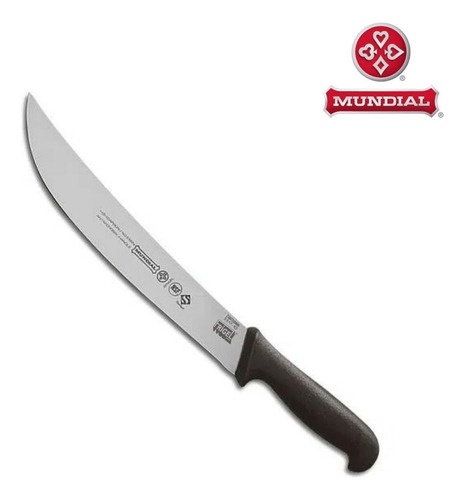 Faca De Carne Curva 5517-10pr Mundial Cor Preto