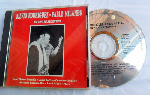 Silvio Rodriguez Y Pablo Milanes En Vivo En Argentina Cd E 