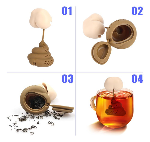 Un Filtro De Té De Silicona Reutilizable
