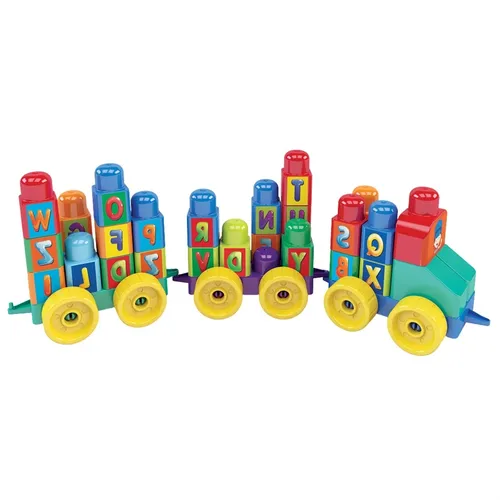 Conjunto blocos de montar tema trem brinquedo educativo nao informada