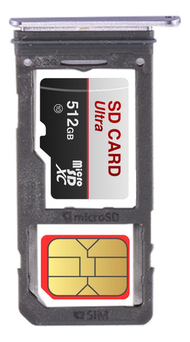 Bandeja Porta Sim Chip Compatible Samsung S8 Simple Sim 