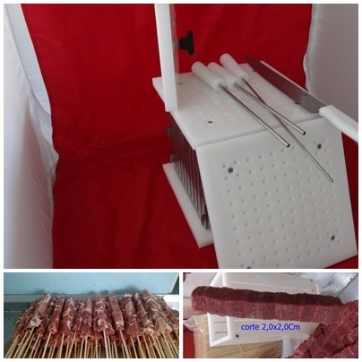 Máquina Profissional P100 Espetinhos 50 A 80gr +todos Itens