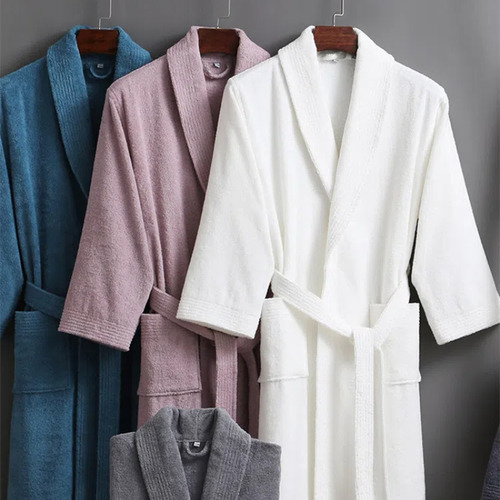 Bata De Algodón Y Rizo, Bata De Baño, Kimono Para Hombre Y M