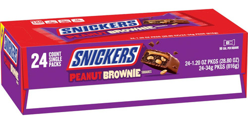 Snickers Peanut Brownie Squares - Barra De Caramelo De Choco