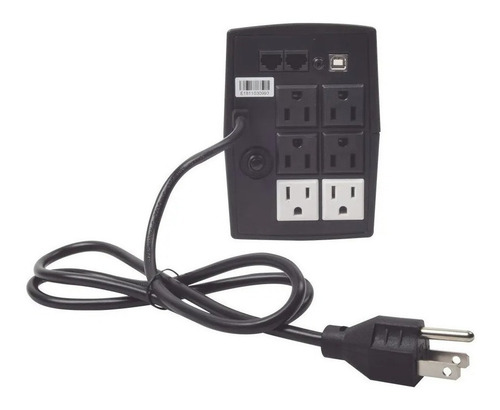 Imagen 4 de 4 de UPS Epcom EPU850LCD 850VA entrada y salida de 100V - 110V - 120V negro