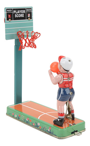 ( Juego De Baloncesto Wind Up Toy Clockwork Score, De Lata