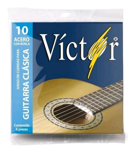 Víctor 10 Juego Encordadura Cuerdas Acero Guitarra Acústica 