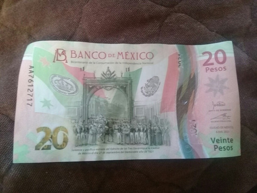 Billete De 20 Pesos Serie Aa